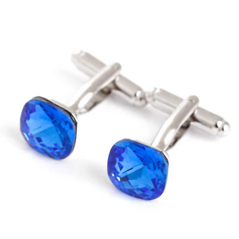 Модные многоцветные запонки с кристаллами для мужчин оптовая продажа 3 пары