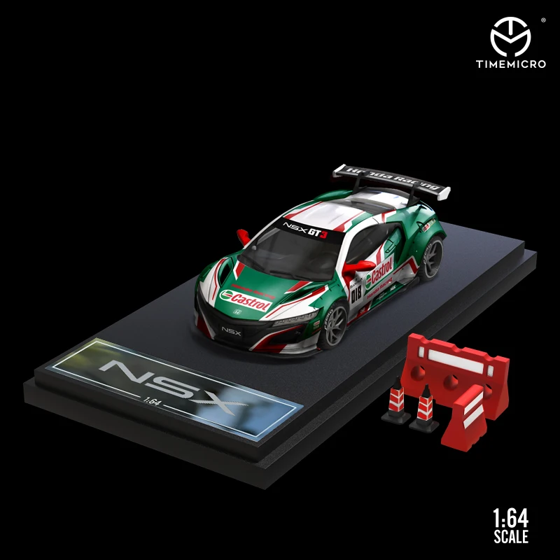 Time Micro 1:64 NSX Castrol/Takata спортивный автомобиль литые модели автомобиля Металлическое