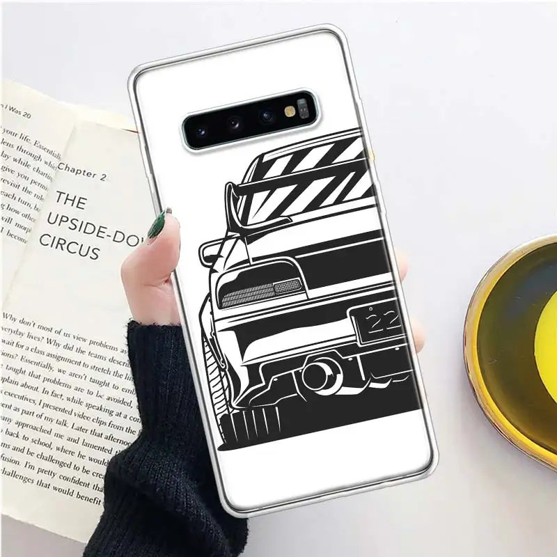 Japan JDM Sports Cars Comic Phone Case For Samsung Galaxy S21 S20 FE S22 S23 Ultra S10 Plus S9 + S8 S7 Edge S10E Lite Soft Cover