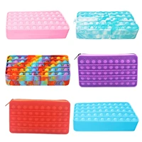 push bubble clutch bag pencil sensory makeup cosmetic bags portable for school home college office anti stress relief clutch toy