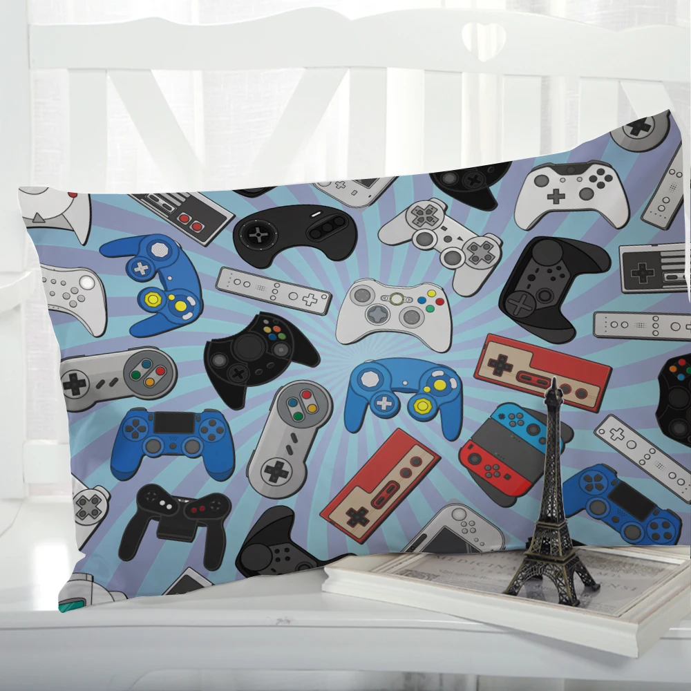 

1pc Cartoon Gamepad Children's Pillow cover Pillow case Bedding Pillowcase Pillowcovers decorative 3D for kids baby colour