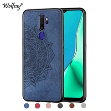 For OPPO A9 2020 Shockproof Soft Silicone Cover Cloth Texture Hard Protecive Phone Case For OPPO A9 2020 Cover For OPPO A9 2020