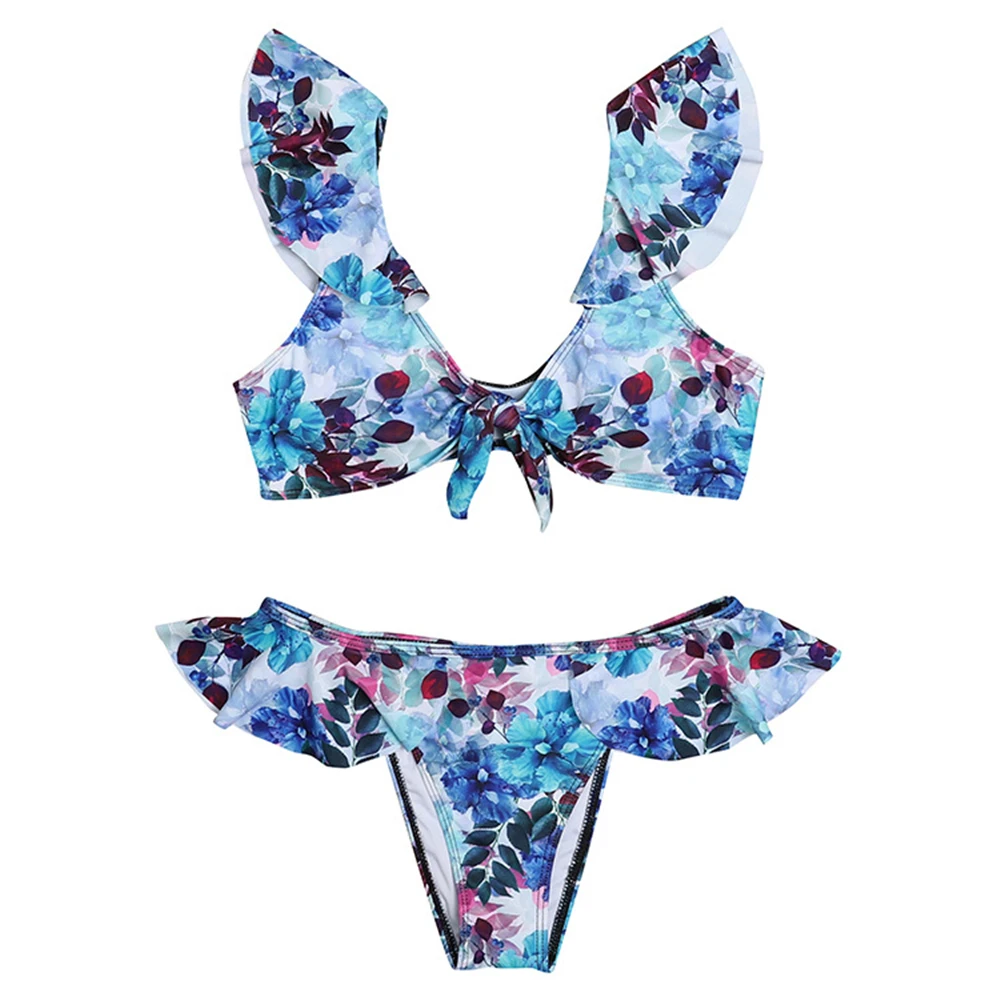 

Flower Print Sexy Bikini For Women Harajuku Novelty Swimwear Bathing Beach Clothing Plus Size Bikinis Dropship Party Clothing