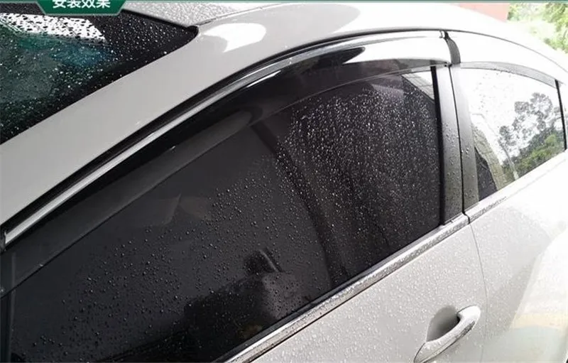 Для Nissan QASHQAI J10 J11 2008- автомобильный Стайлинг окна автомобиля дождь щит укрытия крышка ABS солнцезащитный козырек