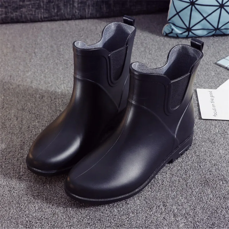 Женские резиновые сапоги Челси непромокаемые из ПВХ |