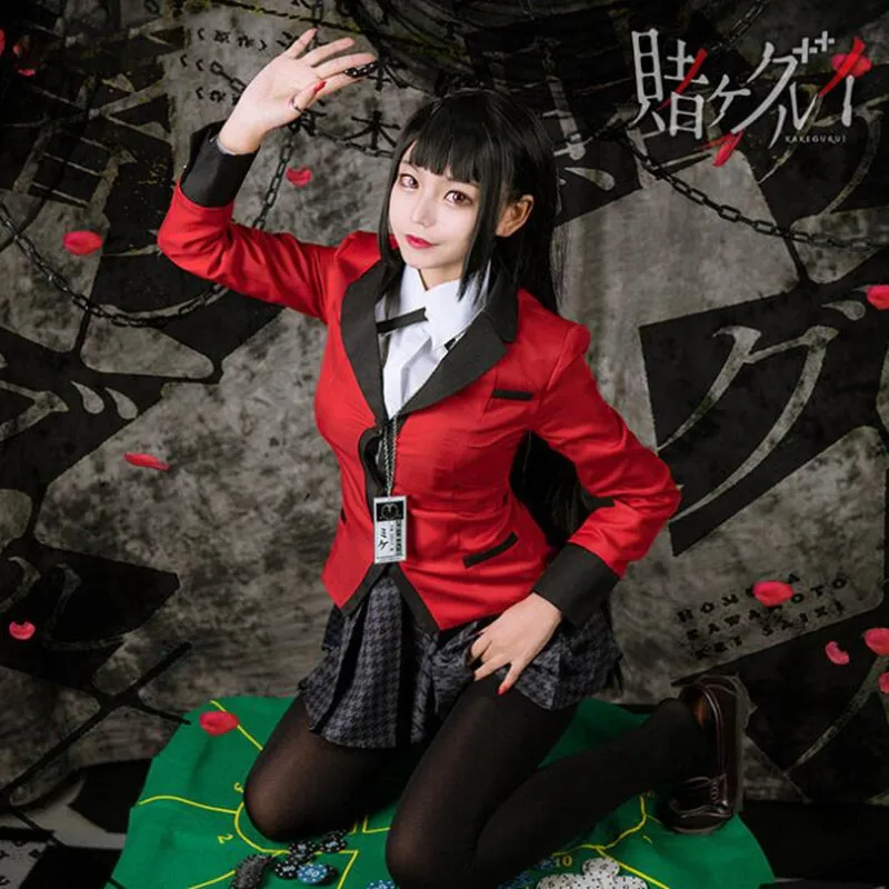 Аниме Kakegurui Yumeko Jabami Twin Костюмы для косплея Японская школьная форма девочек