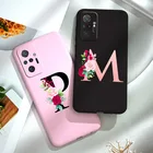 Чехол для Xiaomi Redmi Note 10 S, 10 S, Note 10 PRO MAX, силикон, с буквами на заказ