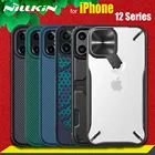 Чехол Nillkin для iPhone 12 Mini, 12 Pro, 12 Pro Max, матовый, жесткий, из поликарбоната, мягкий ТПУ, с защитой камеры, текстурированный, из углеродного волокна