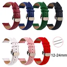 Ремешок для часов универсальный, браслет из натуральной крокодиловой кожи с металлической застежкой-бабочкой, 121314151617181920212224 мм