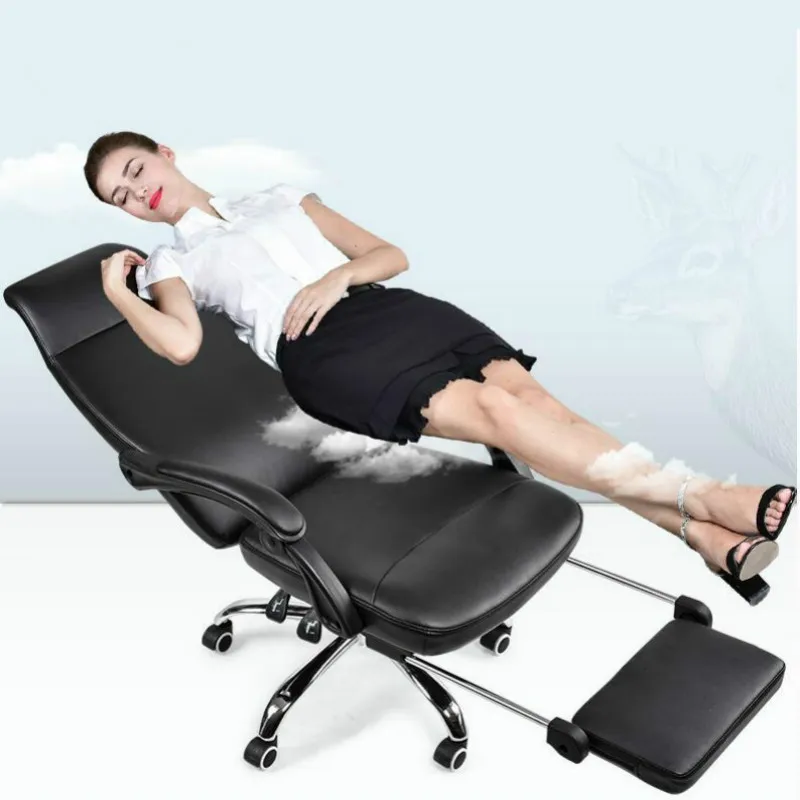 

Office Chair Computer PU Chair Lifting Lengthen Backrest Footrest Lying Rotatable Swivel Chair Boss conference chairs