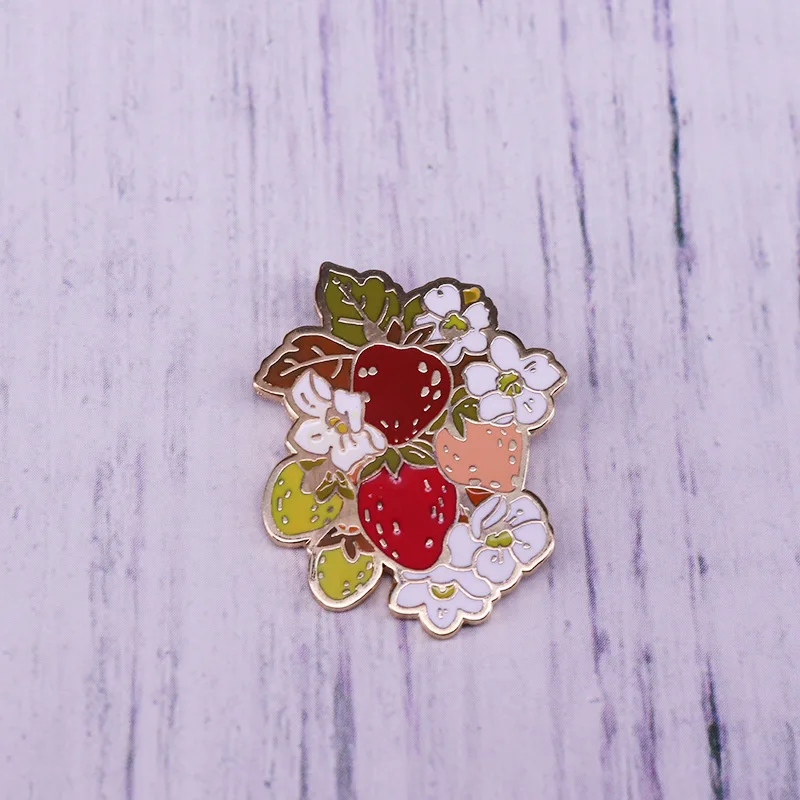 

LT182 Fruit Lovers Metal Enamel Pins and Brooches for Woman Fashion Lapel Pin Backpack Bags Badge Gifts
