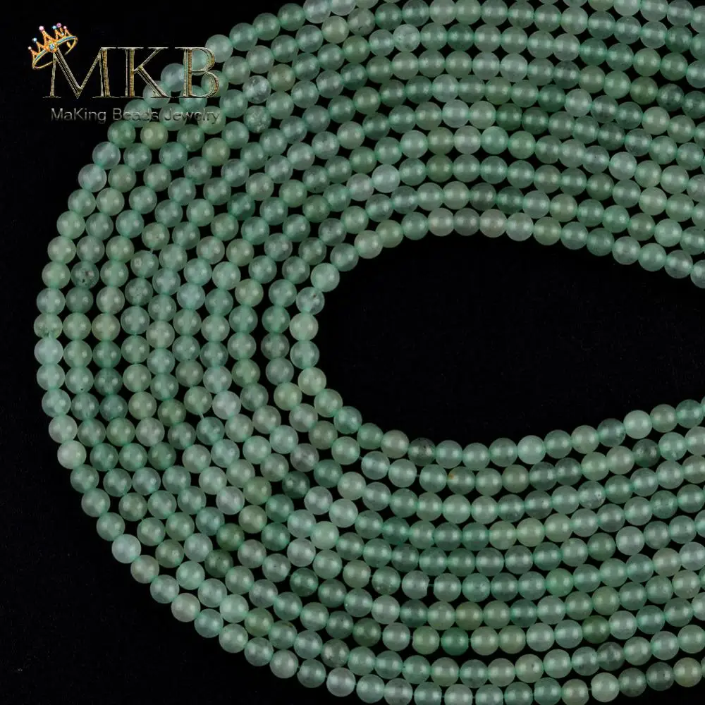 Природные 3 мм светло зеленые нефритовые Круглые бусины для изготовления