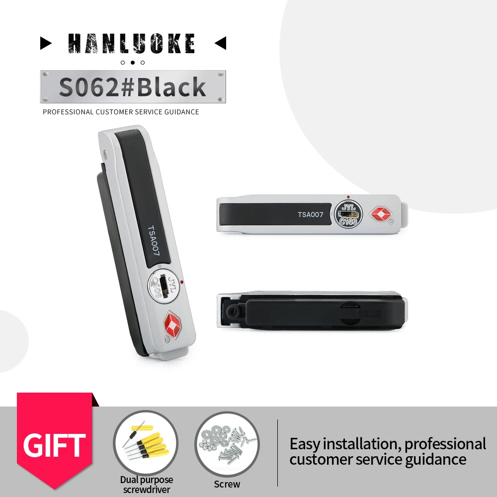 Дорожная тележка HANLUOKE s062, комбинированный замок для багажа, аксессуар, универсальный замок с тремя замками