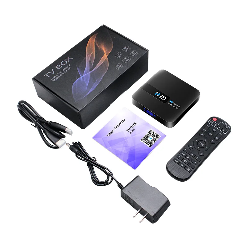 

H20 Smart TV Box Set Top Box For Android 10 Media Player 3D Video Youtube Netflix 2.4G Wifi 1+8GB 2GB+16GB RK3228A Receiver