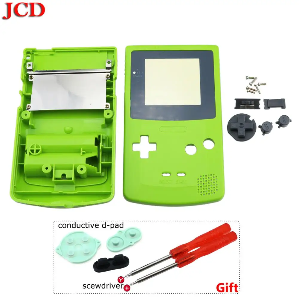 

JCD 8 Set For GBC Limited Edition Shell Replacement For Gameboy Color game console full housing + conductive d pad + Screwdriver