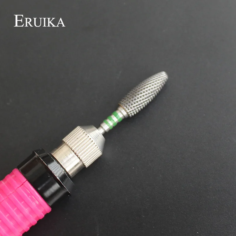 Eruika 1 шт. Вольфрам карбида ногтей Бурильное сверло Инструменты для ногтей Измельчители электрические маникюрные дрель удалить Гели для ногтей Польский аксессуар