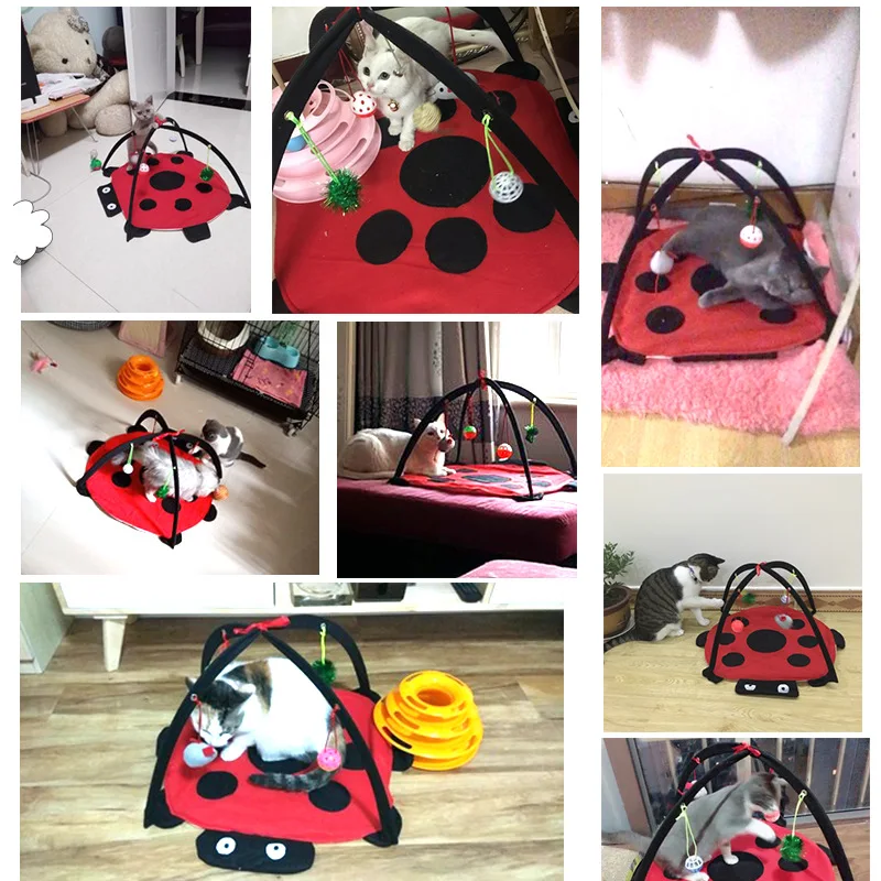 Гамак для кошек тизер колокольчик Интерактивная игрушка мягкая кровать домашних