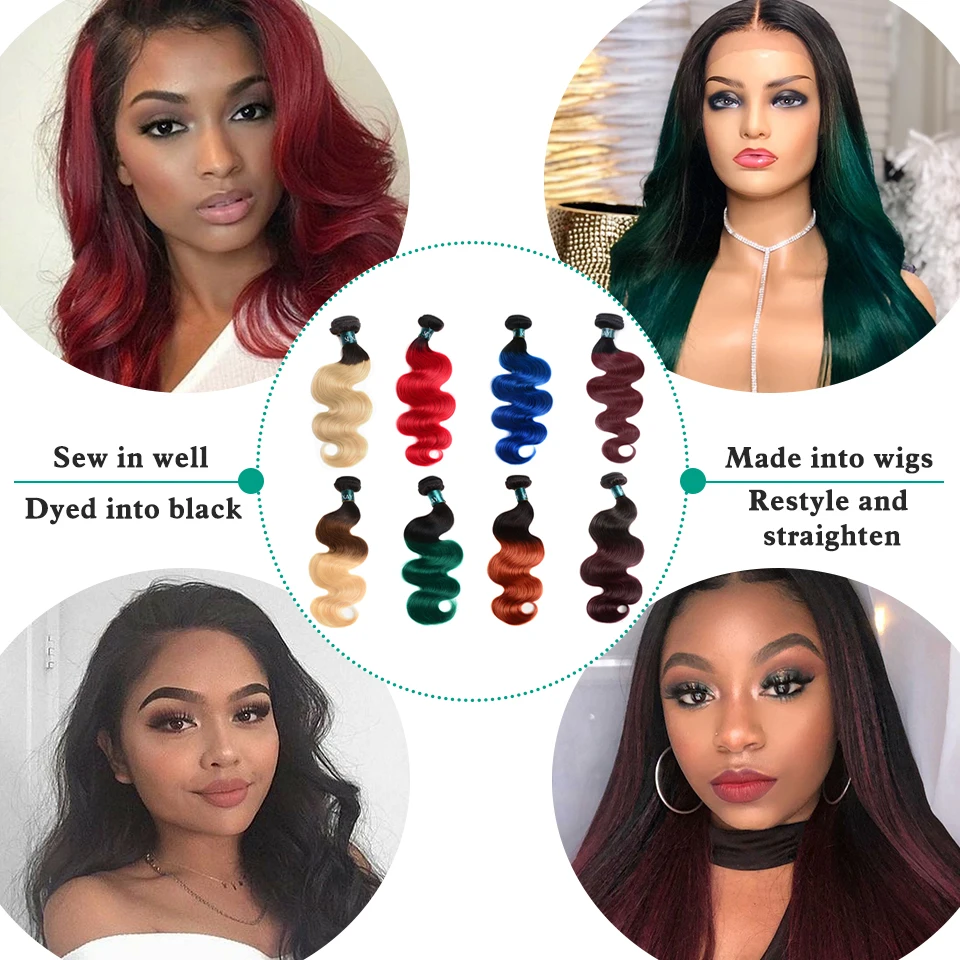 

Волнистые бразильские волосы Sexay, красные, с эффектом омбре, 1B/27, бордовые, 99J, зеленые, красные, синие, оранжевые, предварительно окрашенные, в...