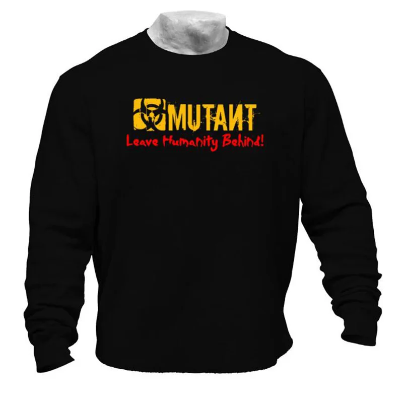 

Autumn Fashion New MUTANT Gyms Fitness Quality Cotton Long-Sleeved T-shirt Men's Casual Outdoor Jogging Sports Training Clothes