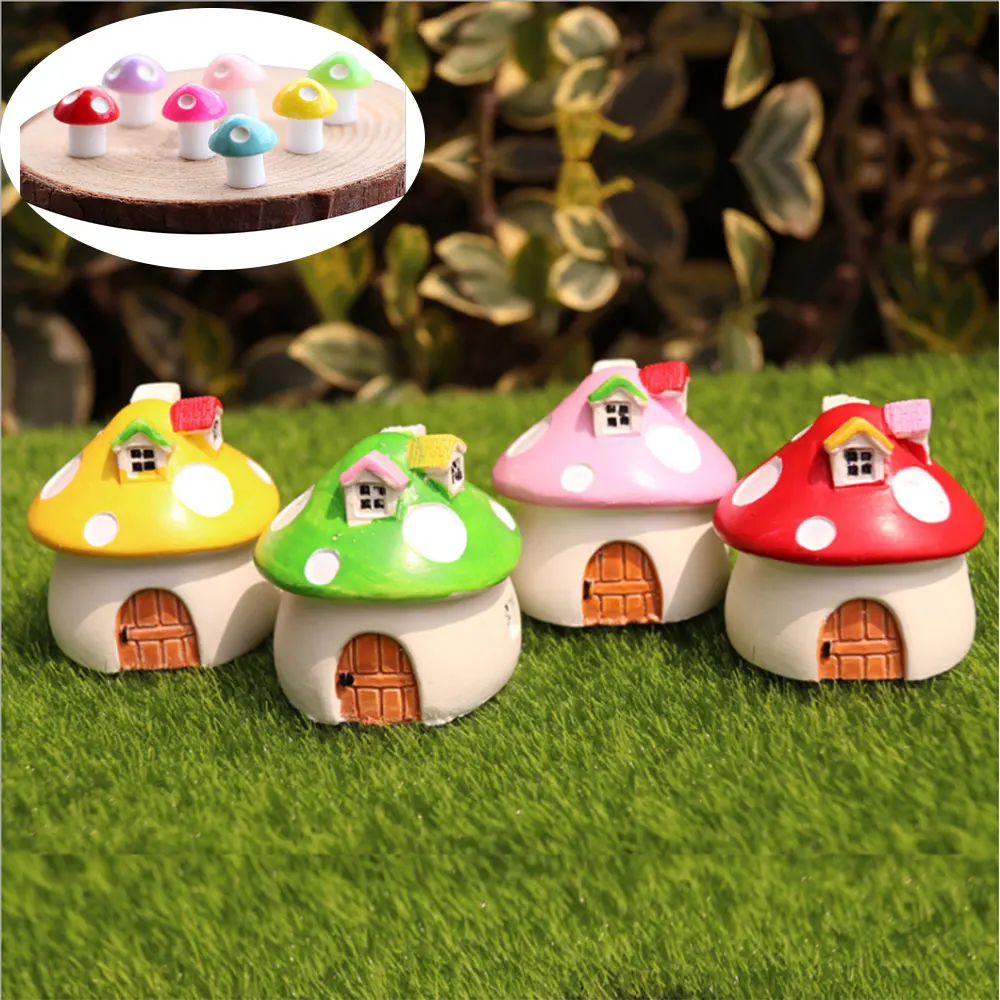 

Moss micro landscape succulent mushroom house decoration mini mushroom micro landscape flower house landscape