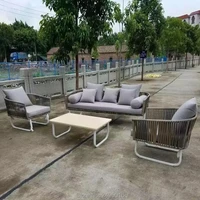 outdoor patio aluminum leisurel furniture chat set sectinal seating weather resistant in garden sofas decoration