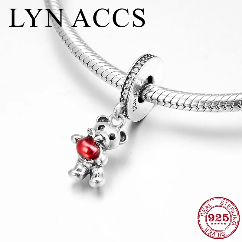 Подарок на Рождество медведь из стерлингового серебра 925 пробы подвеска в форме