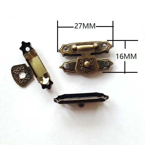 Бронзовый замок 100 шт. 16*27 мм Пряжка для Аграфа Темные деревянные упаковочные
