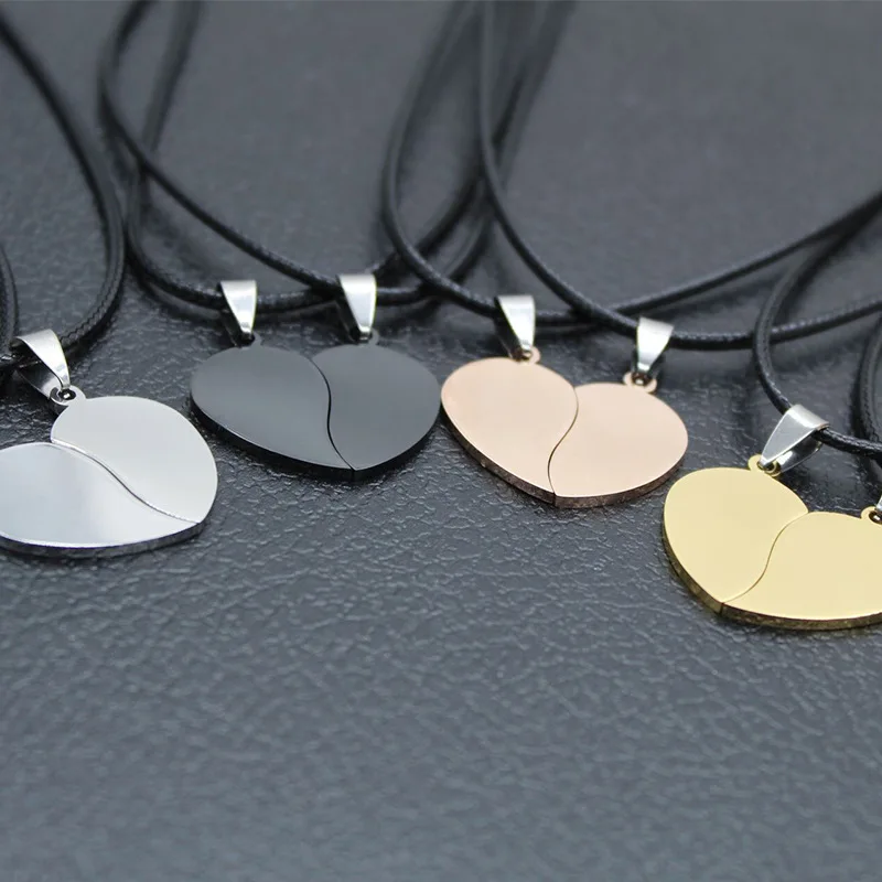 100% нержавеющая сталь разбитое сердце метка Подвеска для гравировки