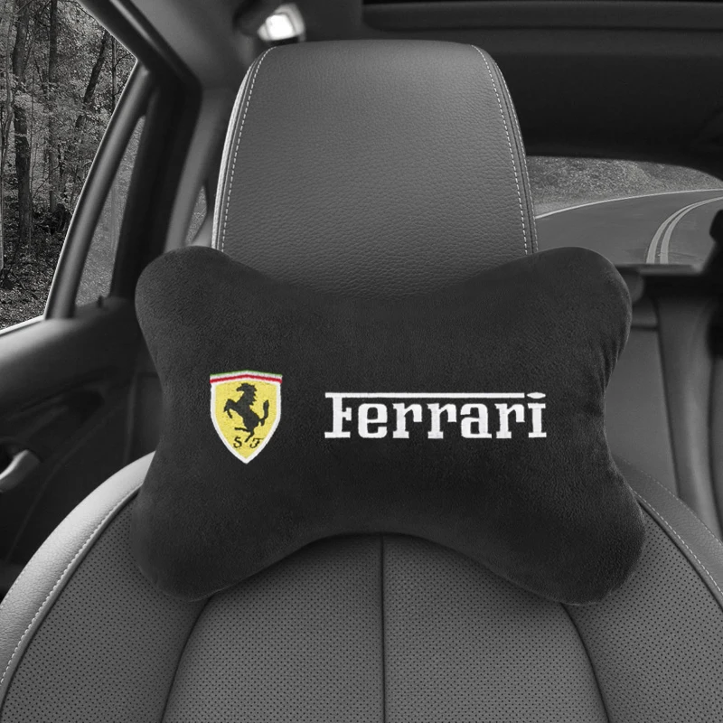 1pcs Car Auto Seat Head Neck Rest Cushion Headrest Pillow Pad for Ferrari California GTC4 Lusso F430 458 488 599 Roma|Наклейки на