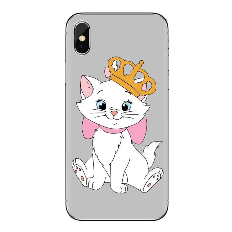 Для iPhone XS Max XR X 4 4s 5 5S 5C SE 6 6S 7 8 Plus samsung Galaxy J1 J3 J5 J7 A3 A5 аристокаты cat kitty прозрачные