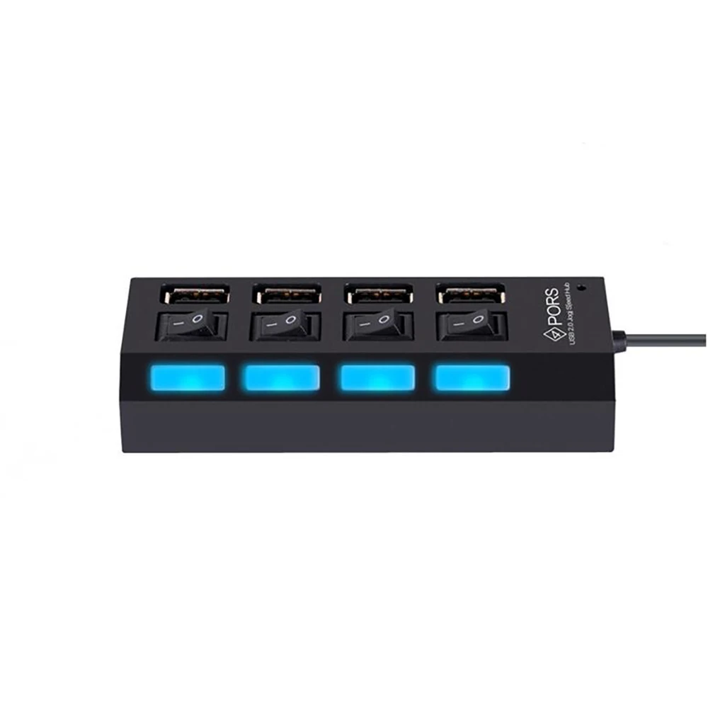 Usb-хаб с выключателем 4 порта USB 2 0 USB-адаптер питания высокоскоростной