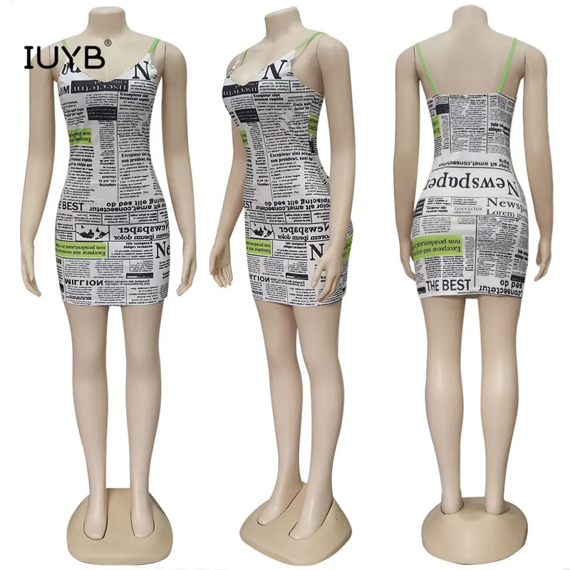 IUYB YC1881 письмо мини платье 2019 Бандажное летнее женское короткое повседневное
