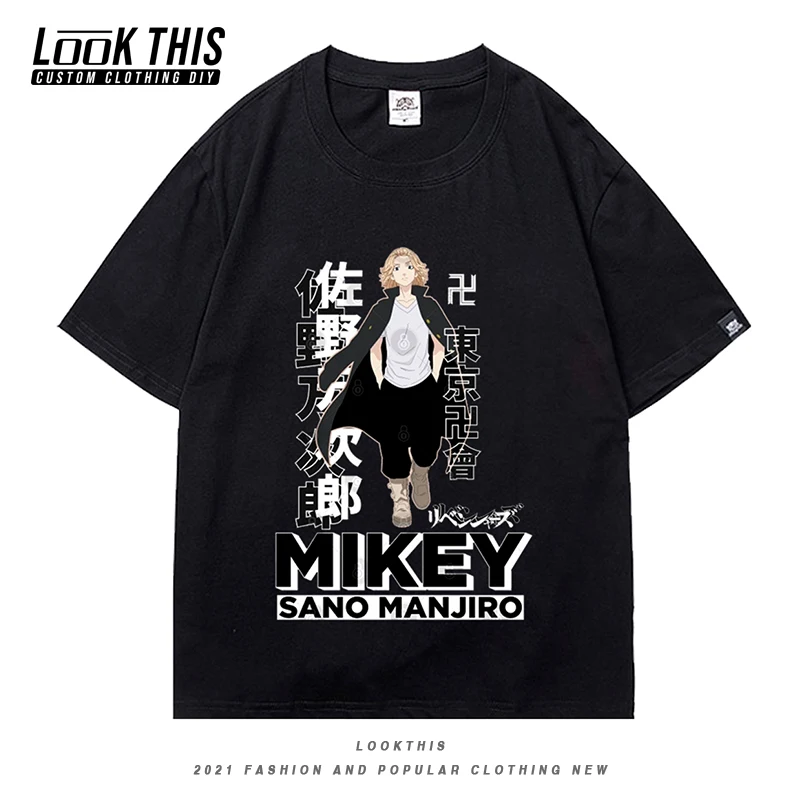 

Tokyo Avengers 3 Tokyo T-shirts Mikey Print Oversized T-shirt Anime Clothes Men Cartoon Short Sleeve T Shirt Manga Men's Tops