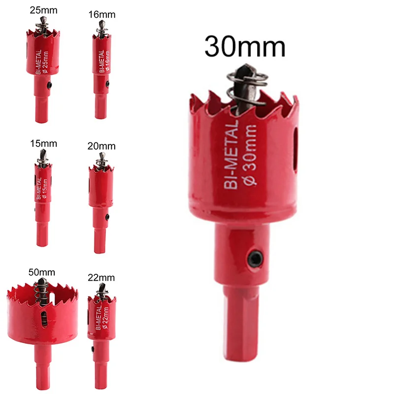 

For Woodworking Hole Saw Metal Hole Opener HSS Drill Bit Carpentry Tool 15-50mm