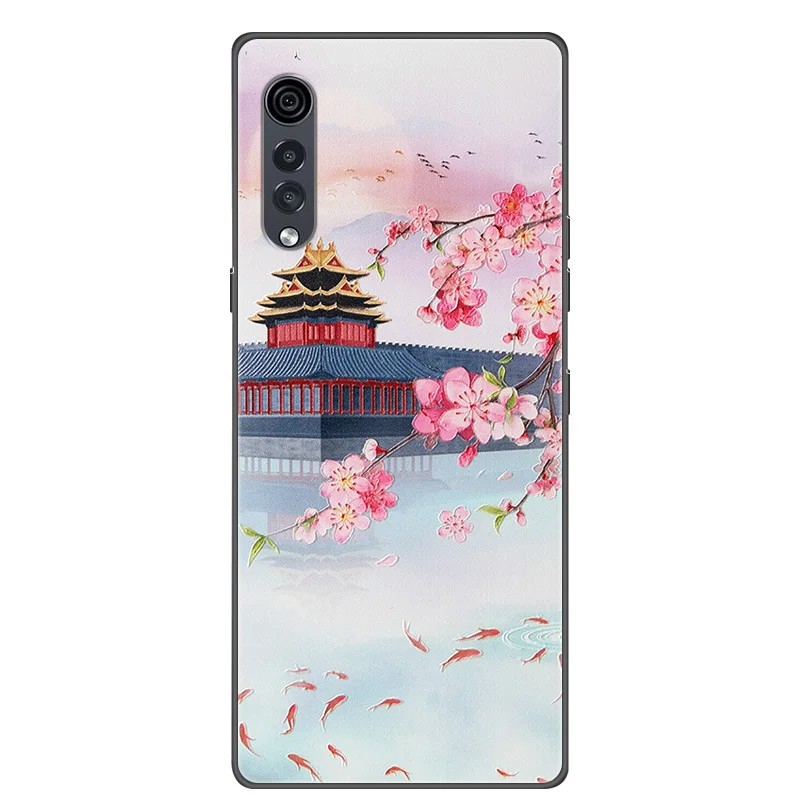 Для LG Velvet 5G чехол 6 8 дюймов 3D ретро тиснение силиконовый для телефона s Мягкий