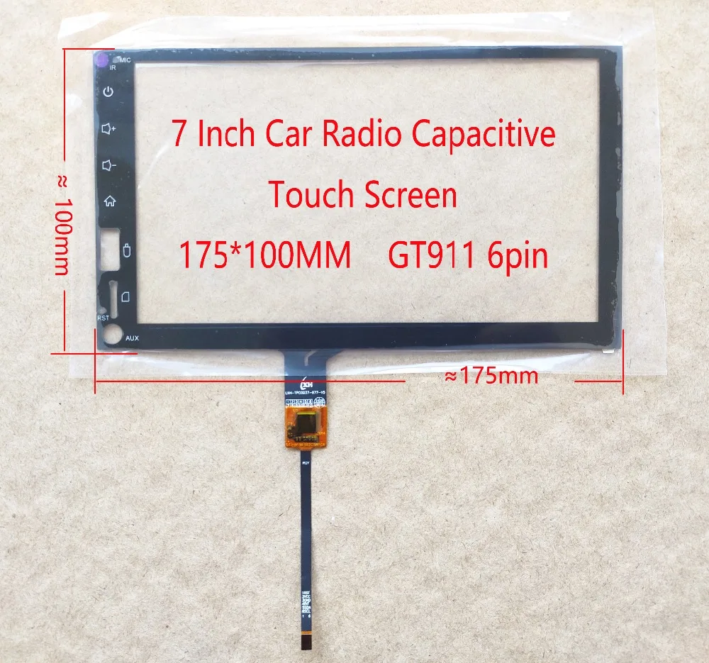7 дюймов Автомобильный радиоприемник MP5 емкостный Сенсорный экран GT911 6pin 175*100 мм