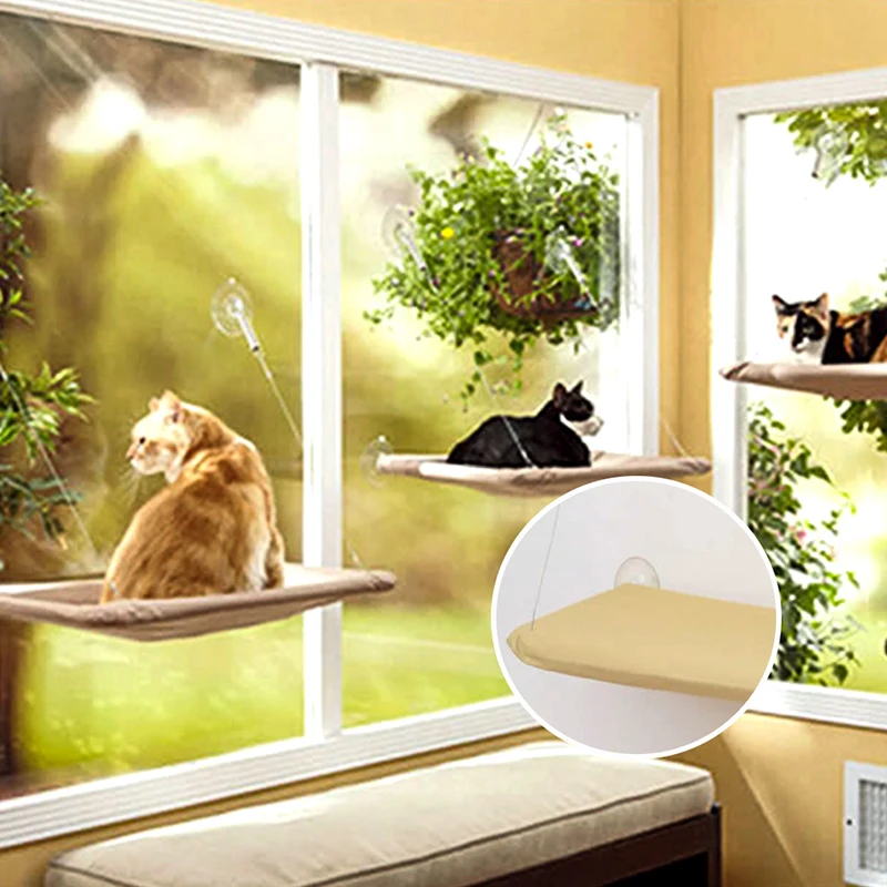 2019 Strong Adsorption Pet Sucker Cat Small Hammock Sill Simple Litter Pad Fashion Convenient Comfortable Cats Supplies | Дом и сад