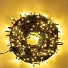 Новогодние светодиодные уличные гирлянды 10 м, 20 м, 30 м, 50 м, гирлянды, Праздничные рождественские сказочные огни, украшения вечерние ринки, свадьбы, сада