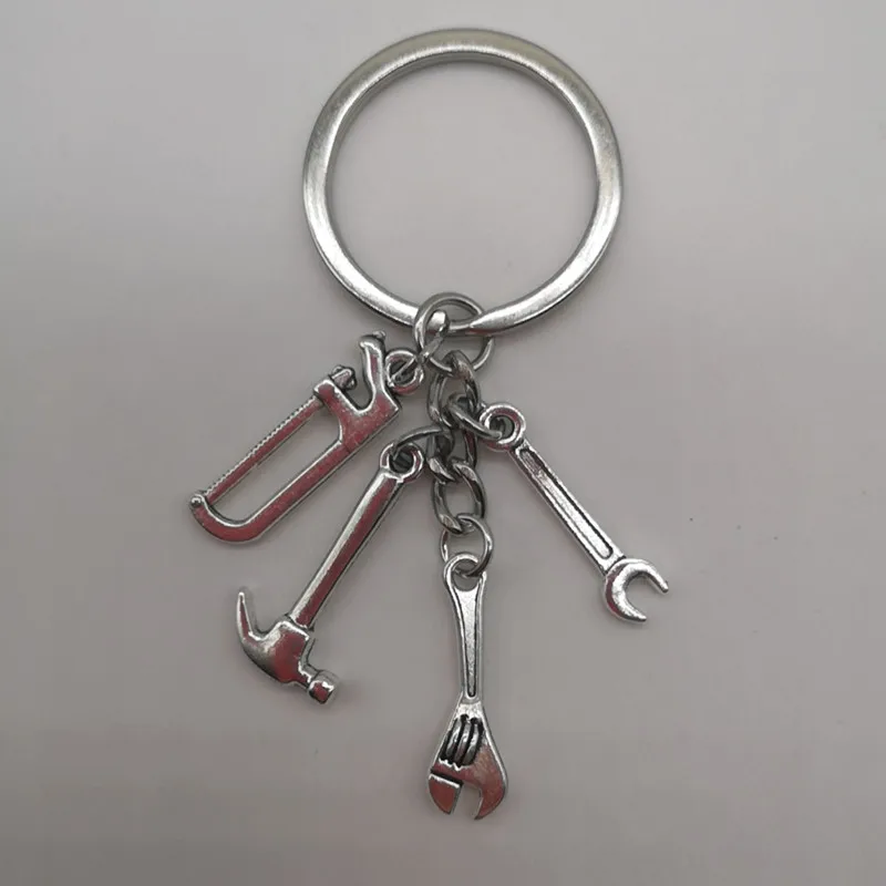 Новинка, если папа не может это исправить, ни один не может DIY инструмент гаечный ключ, правило, модель молотка, брелок для ключей, брелок для ключей, подарок