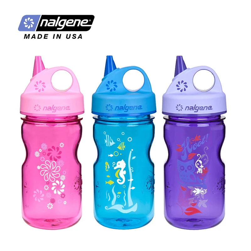 

Nalgene Cartoon Children Water Drinking Kettle Healthy Plastic Sports Bottle Outdoor Portable Leakproof Water Cup 300ML