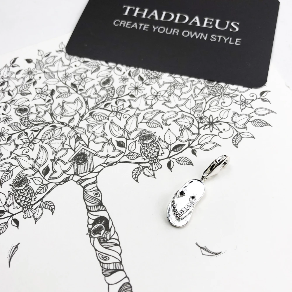 2018 модные классические шлепанцы Шарм на удачу серебро 925 пробы подвеска для