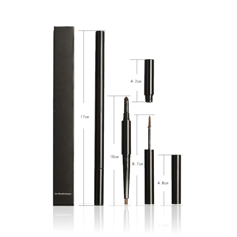 

3 In 1 Eyebrow Pencil Brow Paint Tattoo Pen Double Ended Waterproof Lasting 4 Colors Makeup Cosmetics Custom Private Label