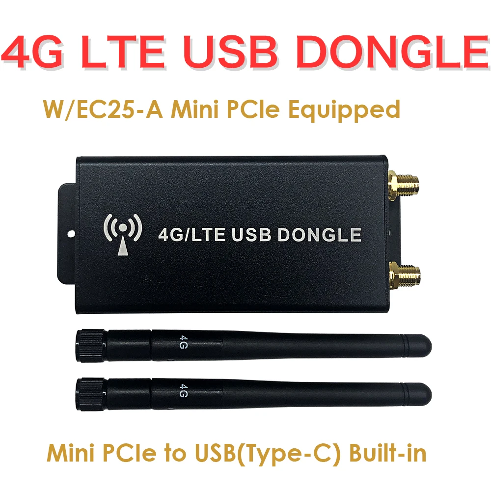 Адаптер 4G LTE оснащенный стандартным мини-модемом PCIe Industrial Mini к USB(Type-C) со слотом