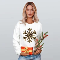 womens long sleeved pullover new christmas autumn and winter casual fashion round neck sweater european american trendy tops