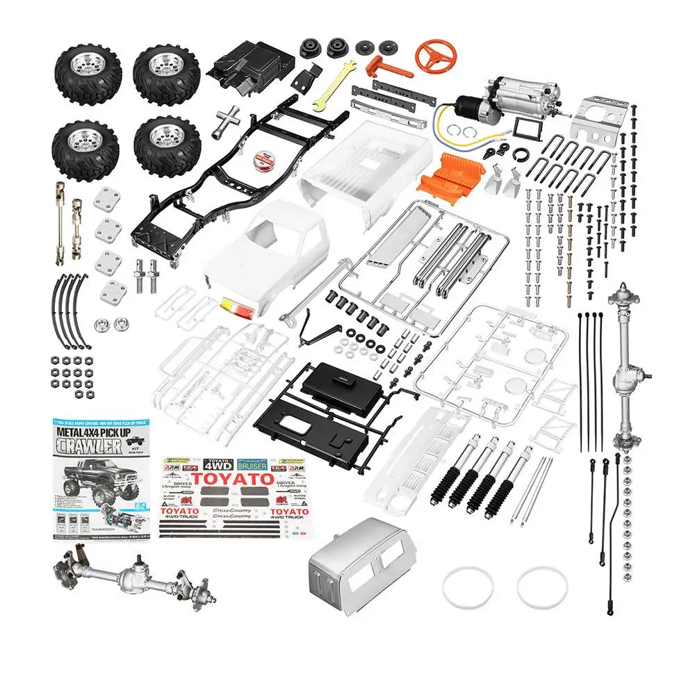 HG P407A RC Car 1:10 2.4Ghz 4WD Radio Control Kit Version for TOYATO Metal 4X4 Pickup No Servo Battery ESC Transmitter | Игрушки и хобби