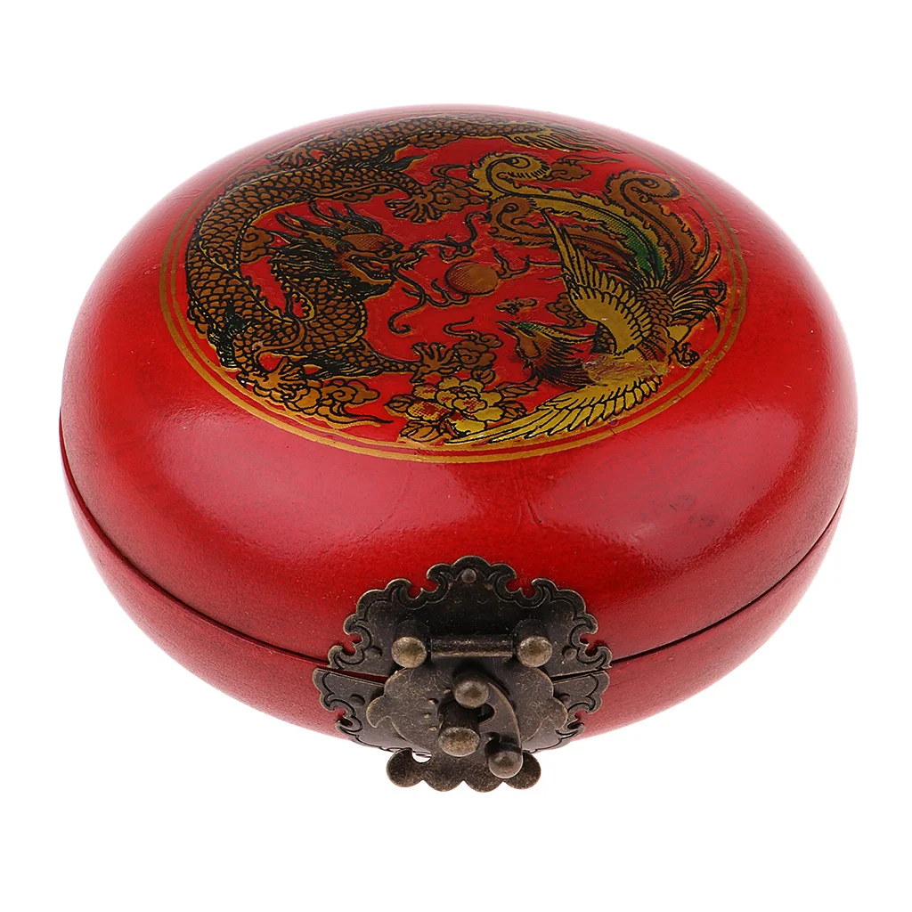 

Round Feng Shui Flip Cover Luo Pan/Feng Shui Compass in Wooden Box Storage for Home Planning and Decoration