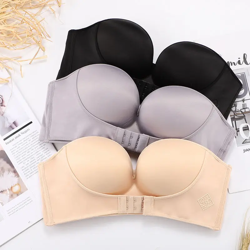 

Sexy Strapless Bra Women Invisible Bras Push Up Lingerie Backless Brassiere Seamless Bralette Underwear for Wedding Dress