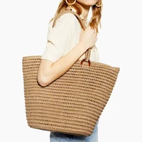 yoreai summer handmade bags for women new capacity straw bag handmade woven basket travel shopping female wicker lady handbags