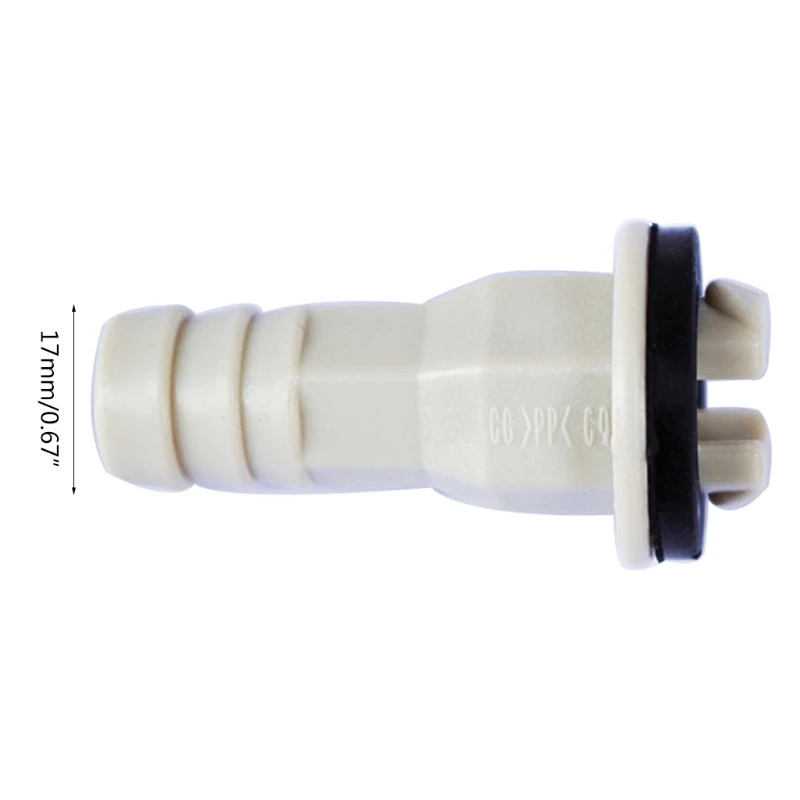 

For MEDIA AC System Drain Hose Connector Elbow 17mm/0.67in w/ Rubber Ring No Leaking Higher Tightness