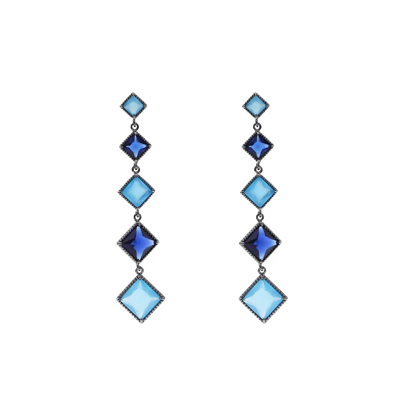 SWOUR новые модные ювелирные изделия S925 Серебряные иглы Кристалл геометрической